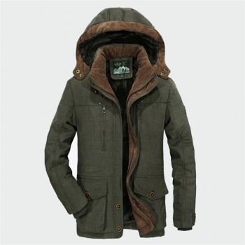Men Winter Coats Fleece Warm Thick Jackets Men Outerwear Windproof Casual Coat With Hooded Mens Parkas Plus size 5XL 6XL ML030