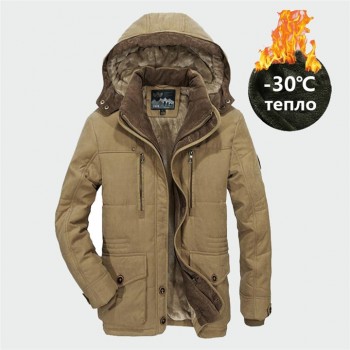 Men Winter Coats Fleece Warm Thick Jackets Men Outerwear Windproof Casual Coat With Hooded Mens Parkas Plus size 5XL 6XL ML030