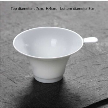 Chinese Kung Fu Tea Set Porcelain Tea Strainer Dehua High White Ceramics Resistant To High Temperature Smooth Tea Filter A