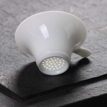 Chinese Kung Fu Tea Set Porcelain Tea Strainer Dehua High White Ceramics Resistant To High Temperature Smooth Tea Filter A
