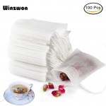 100Pcs/lot Disposable Tea Bags Empty Scented Tea Bag With String Heal Seal Filter Paper for Herb Loose Tea