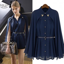 2017 Fashion Blusas Leisure Women shirts Shawl Cape-Style Chiffon Blouse Sun Protection Clothing Blusas Femininas 980C 20