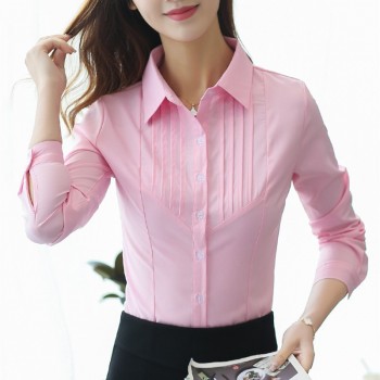 Women Blouse Womens Tops and Blouses Cotton Ladies Tops Shirts Women 2018 Shirts Pink Blusa Feminina Plus Size XXXL/5XL