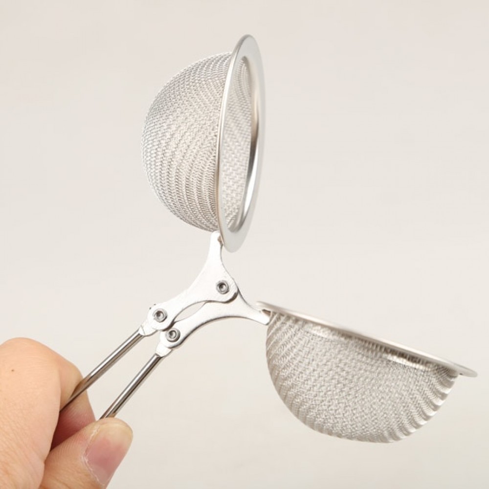 New Stainless Steel Tea Pot Infuser Strainer Ball Mesh  4.3*17cm E2S