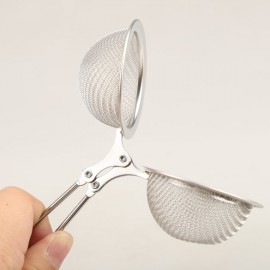 New Stainless Steel Tea Pot Infuser Strainer Ball Mesh  4.3*17cm E2S