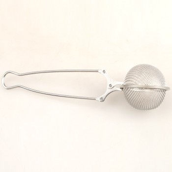 New Stainless Steel Tea Pot Infuser Strainer Ball Mesh  4.3*17cm E2S