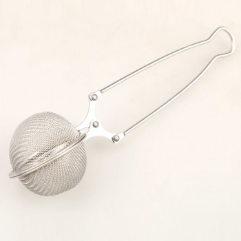 New Stainless Steel Tea Pot Infuser Strainer Ball Mesh  4.3*17cm E2S