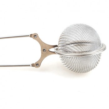 New Stainless Steel Tea Pot Infuser Strainer Ball Mesh  4.3*17cm E2S