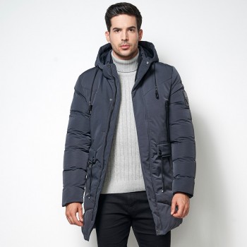 HTLB 2018 Winter New Men Long Casual Warm Parkas Jacket Men Fleece Coat Fashion Waterproof Medium-Long Thickening Parka Coat Men