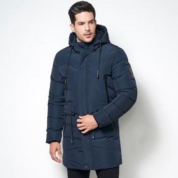 HTLB 2018 Winter New Men Long Casual Warm Parkas Jacket Men Fleece Coat Fashion Waterproof Medium-Long Thickening Parka Coat Men