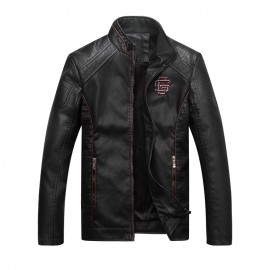 Bolubao Men Leather Suede Jacket Fashion Autumn Motorcycle PU Leather Male Winter Bomber Jackets Outerwear Faux Leather Coat