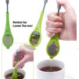 Cute Flavor Total Tea Infuser Gadget Measure Swirl Steep Stir Press Silicone Rubber Teaamp;Coffee Strainer Green New 2018 Tea Filte