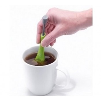 Cute Flavor Total Tea Infuser Gadget Measure Swirl Steep Stir Press Silicone Rubber Teaamp;Coffee Strainer Green New 2018 Tea Filte