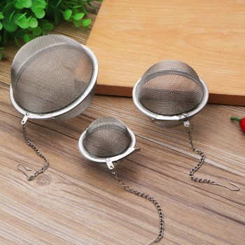3 Size Stainless Steel Tea Pot Infuser Sphere Mesh Filter Loose Tea Leaves Strainer Handle Tea Ball Kitchen Cooking Gadgets