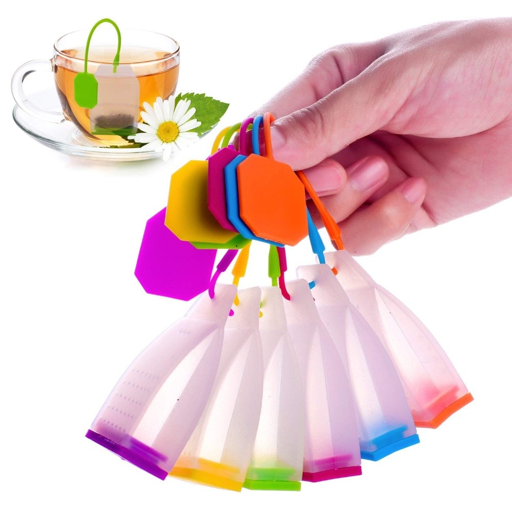 1Pcs Bag Style Silicone Tea Infusers Tea Strainers Herbal Spice Tea Infuser Filters Scented Kitchen Coffee Tea Tools