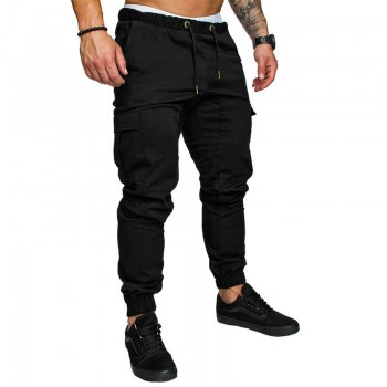 Autumn Men Pants Hip Hop Harem Joggers Pants 2018 New Male Trousers Mens Joggers Solid Multi-pocket Pants Sweatpants M-4XL