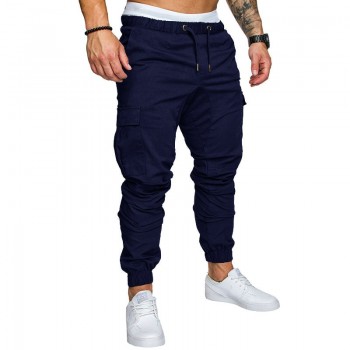 Autumn Men Pants Hip Hop Harem Joggers Pants 2018 New Male Trousers Mens Joggers Solid Multi-pocket Pants Sweatpants M-4XL
