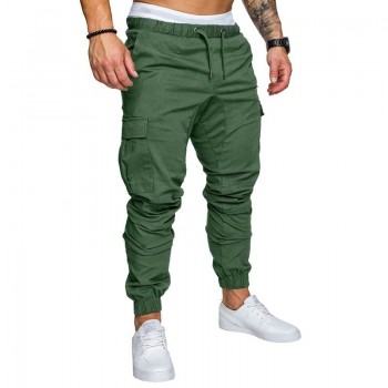 Autumn Men Pants Hip Hop Harem Joggers Pants 2018 New Male Trousers Mens Joggers Solid Multi-pocket Pants Sweatpants M-4XL