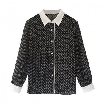 Autumn 2019 Fashion Plus Size Blouse Women Striped tops female Chiffon Blouses Shirt Long Sleeve Shirt  3XL 4XL Blusa 1175 40