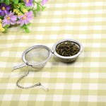 Stainless Steel Mesh Hot Pot Seasoning Balls with Chain Tealeaf Filter Reusable Ball Shape Tea Strainer Infuser Kitchen Tools