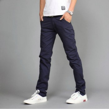 RUBU New Design Casual Men pants Cotton Slim Pant Straight Trousers Fashion Business Solid Khaki Black Pants Men 28-38