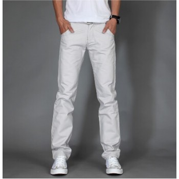 RUBU New Design Casual Men pants Cotton Slim Pant Straight Trousers Fashion Business Solid Khaki Black Pants Men 28-38