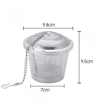 Tea Infuser Reusable Stainless Steel Mesh Tea Ball Tea Strainer Filter Interval Diffuser Infuser for Loose Leaf Tea 5 Size