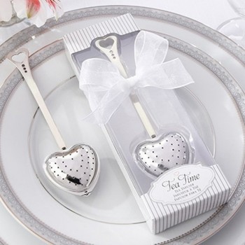 Heart Design Spoon Tea Infuser Filter Wedding Souvenir Bridal Shower Favor Gift  DC112