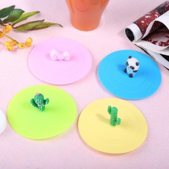 Silicone Leakproof Cup Lids Heat Resistant Reusable Sealed Cover Kitchen Accessories Tea Cup Vasos De Plastico Suction Seal Cap