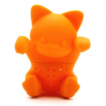 Waasoscon Cute Cat Tea Infuser Silicone Reuseable Foof safe Silicone Cat Shape tea strainer Tea Coffee Punch Filter Tea Infuser