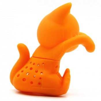 Waasoscon Cute Cat Tea Infuser Silicone Reuseable Foof safe Silicone Cat Shape tea strainer Tea Coffee Punch Filter Tea Infuser