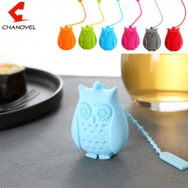 Hot Sale Owl Tea Bags Tea Strainers Silicone Teaspoon Filter Infuser Silica Gel Filtration coffee tea infuser