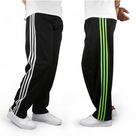 2018 Autumn Mens Casual Loose Sweatpants Men Basic Trousers Tracksuit Side Stripe Bottoms Breathable Sportswear Track Pants