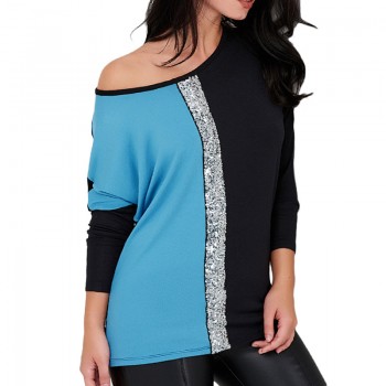 Sequin Blouse Women 2019 Spring Long Sleeve Shirts Fashion Patchwork Lady Elegant Blouses Tops Tee Tunic Blusas Camisas Mujer