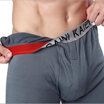 2018 Mens trousers warm winter long underwear plus velvet cotton modal thickening silver edge Leggings free shipping