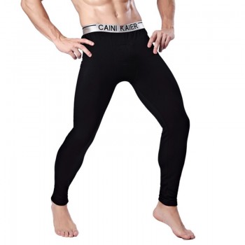 2018 Mens trousers warm winter long underwear plus velvet cotton modal thickening silver edge Leggings free shipping