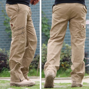 Tactical Pants Male Camo Jogger Casual Mens Cargo Pants Cotton Trousers Multi Pocket Military Style Army Camouflage Black urban