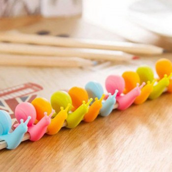 1 Set/5 Pcs Cute Party Cup Distinguishing Clips Snail Silicone Tea Bag Hanging Tea Merchants Small Cute Gifts