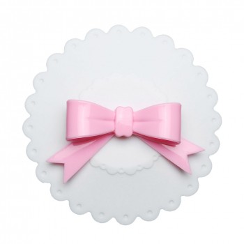 Bowknot Anti-Dust Silicone Cup Lid Tea Cup Cover Reusable Silicone Lid Seal Cover Drinkware Suction Seal Cup Lid Cap
