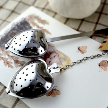 Heart Shaped Stainless Steel Tea Leaf Filter Herbal Spice Infuser Strainer Spoon 10.26