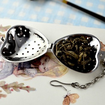 Heart Shaped Stainless Steel Tea Leaf Filter Herbal Spice Infuser Strainer Spoon 10.26