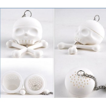 Silicone T-Bones Tea Bones Skull Tea Infuser Loose Leaf Leaves Tea Strainer Infuser B206