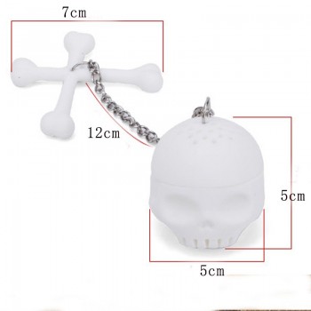 Silicone T-Bones Tea Bones Skull Tea Infuser Loose Leaf Leaves Tea Strainer Infuser B206