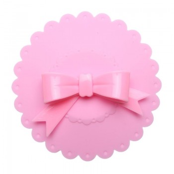 Bowknot Anti-Dust Silicone Cup Lid Tea Cup Cover Reusable Silicone Lid Seal Cover Multi-function Drinkware Suction Seal Cups Lid
