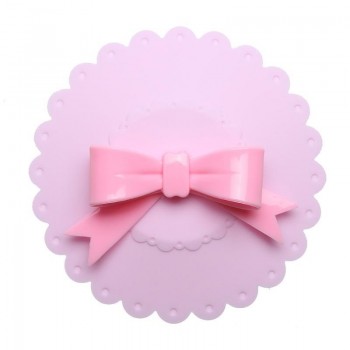 Bowknot Anti-Dust Silicone Cup Lid Tea Cup Cover Reusable Silicone Lid Seal Cover Multi-function Drinkware Suction Seal Cups Lid