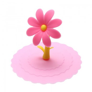 Bowknot Anti-Dust Silicone Cup Lid Tea Cup Cover Reusable Silicone Lid Seal Cover Multi-function Drinkware Suction Seal Cups Lid