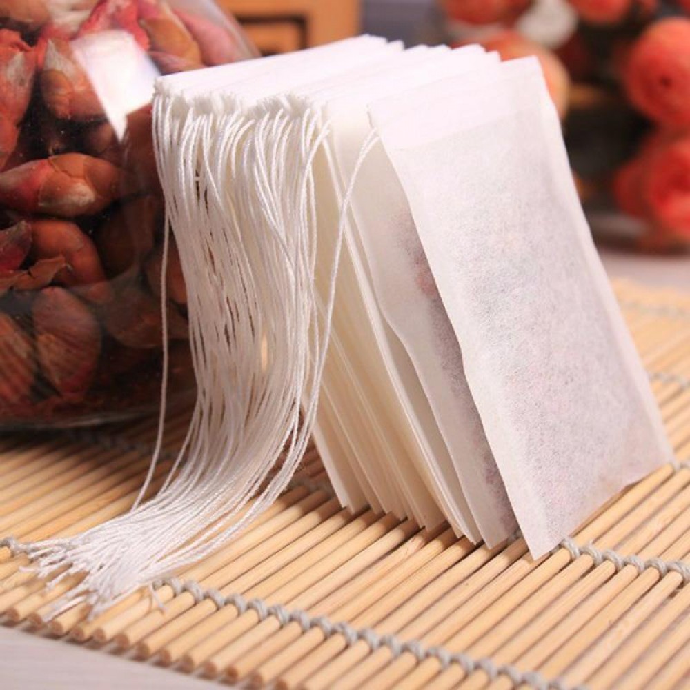 100Pcs/lot Disposable Tea Bags Empty Scented Tea Bag With String Heal Seal Filter Paper for Herb Loose Tea