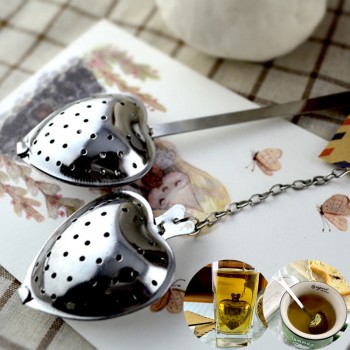 Stainless Steel Heart shape Tea sticks Ball Tea Infuser Leaf Spice Strainer Mesh Filter Cooking Tools Tea Kitchen Accessories Q4