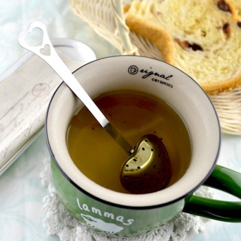 Stainless Steel Heart shape Tea sticks Ball Tea Infuser Leaf Spice Strainer Mesh Filter Cooking Tools Tea Kitchen Accessories Q4