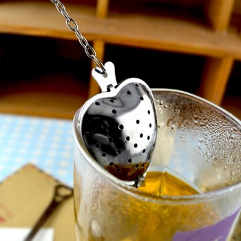 Stainless Steel Heart shape Tea sticks Ball Tea Infuser Leaf Spice Strainer Mesh Filter Cooking Tools Tea Kitchen Accessories Q4